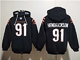 Men's Cincinnati Bengals #91 Trey Hendrickson Black Pullover Hoodie,baseball caps,new era cap wholesale,wholesale hats
